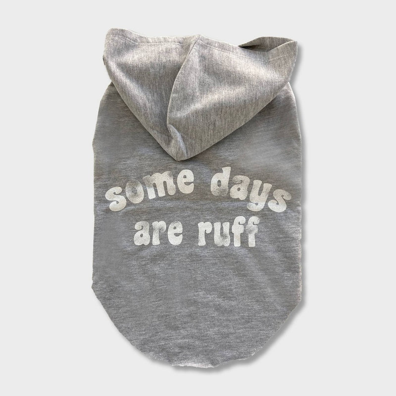 Grayson Pup 'Some Days are Ruff' Dog Hoodie - Gray - XL