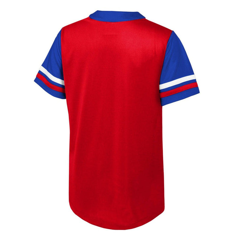 MLB Philadelphia Phillies Girls' Henley Team Jersey - L