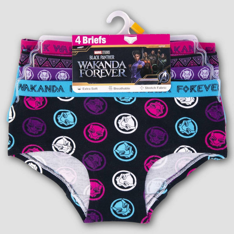 Girls' Marvel Black Panther 4pk Underwear - 8