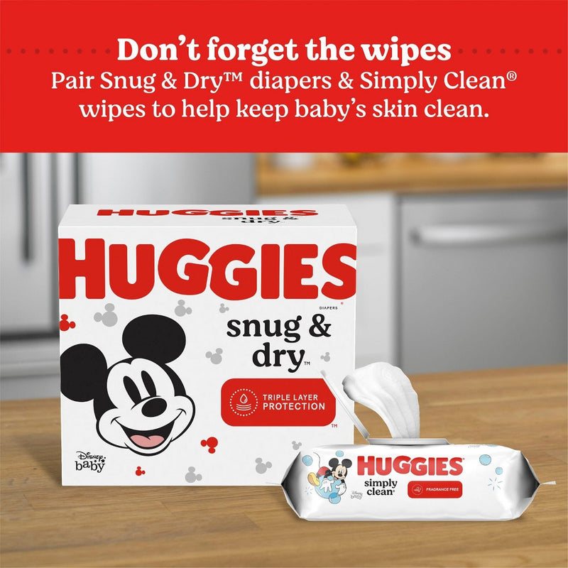 Huggies Snug & Dry Baby Disposable Diapers Huge Pack - Size 4 - 128ct