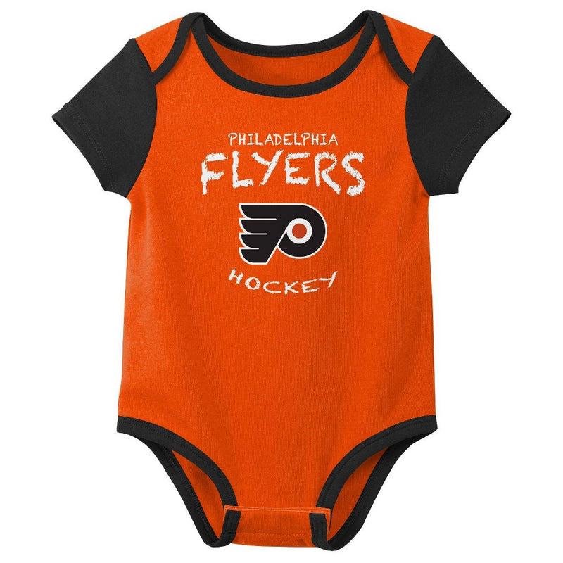 NHL Philadelphia Flyers Infant Boys' 3pk Bodysuit - 6-9M