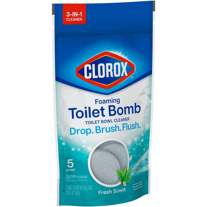 Clorox Fresh Scent Foaming Toilet Bomb Toilet Bowl Cleaner - 5ct