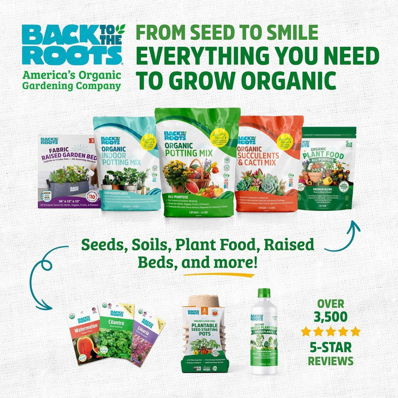 Back to the Roots 8pk Organic & Peat Free Plantable Seed Starting Pots