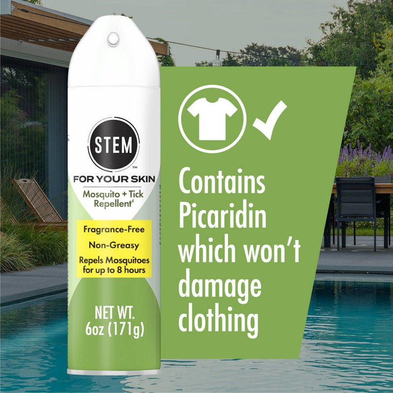 Stem For Your Skin Mosquito + Tick Repellent Personal Bug Spray Aerosol 6oz
