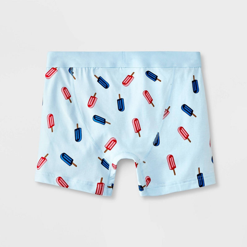Men's Popsicle Print Boxer Briefs 2pk - Goodfellow & Co Light Blue L