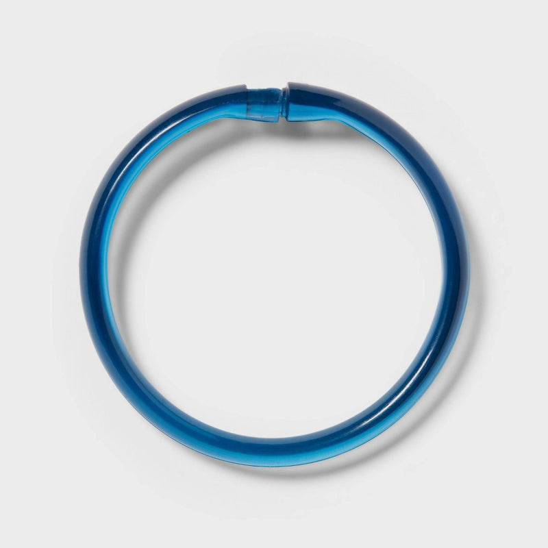 Colored Shower Curtain Rings Blue - Room Essentials