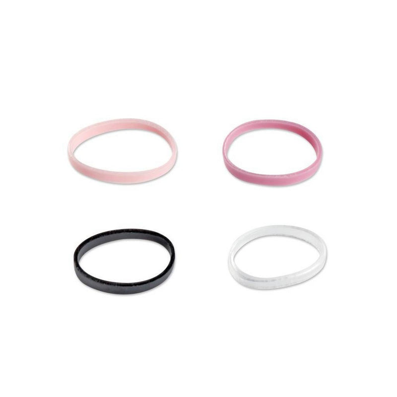 scunci Kids Polyband Elastics Hair Ties with Reusable Pouch - Pink/Black/Clear - 450pcs