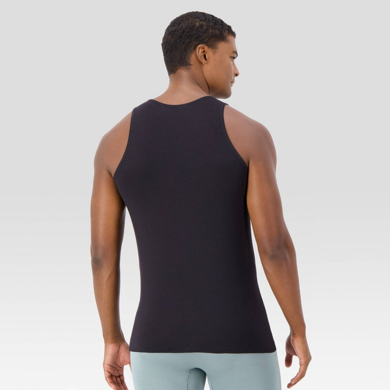 Hanes Originals Premium Men's SuperSoft Sleeveless Crewneck Tank Undershirt 2pk - Taupe/Black M