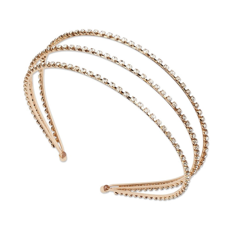 scunci be-u-tiful Multi-Strand Rhinestone Embellished Metal Headband - Gold