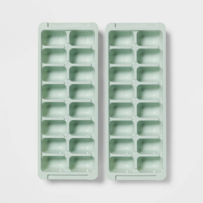 2pk Plastic Ice Trays Mint Green - Room Essentials
