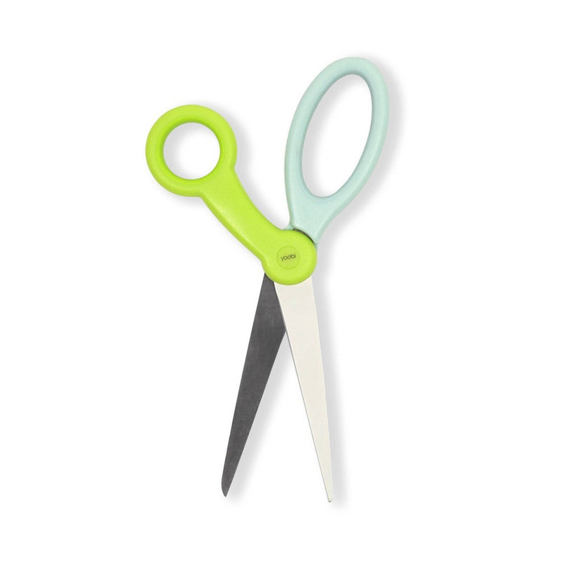 Yoobi Evolve Adult Scissor Pale Blue and Lime Green