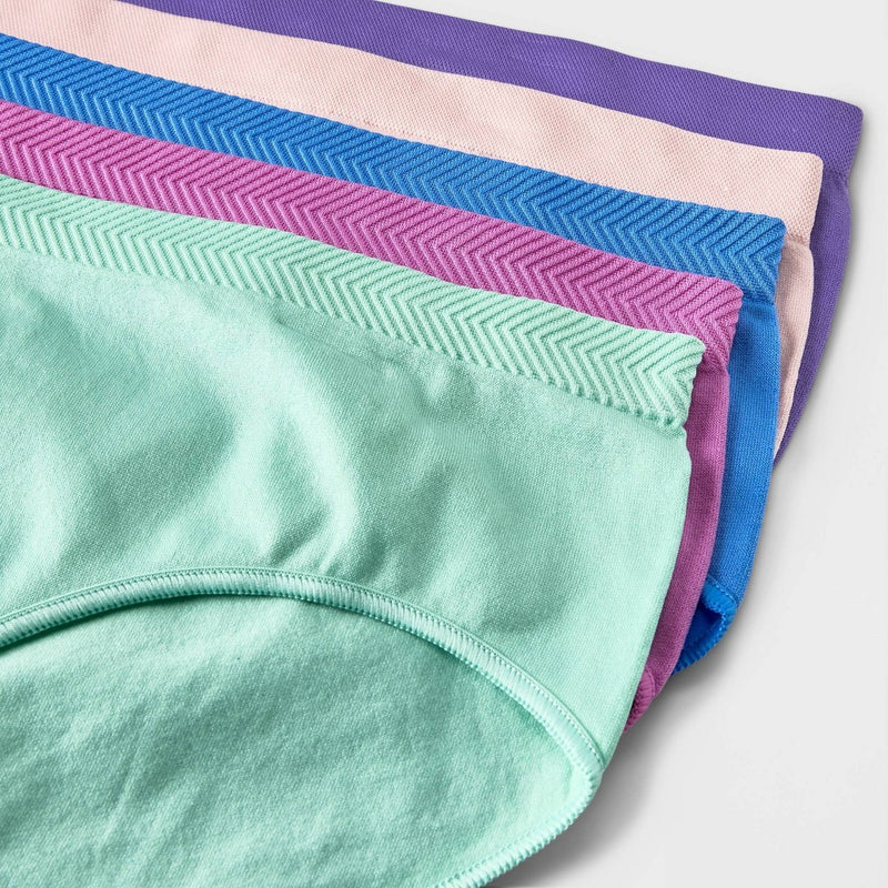 Girls' 5pk Seamless Chevron Hipster - All In Motion L (LOCAL PICKUP ONLY)