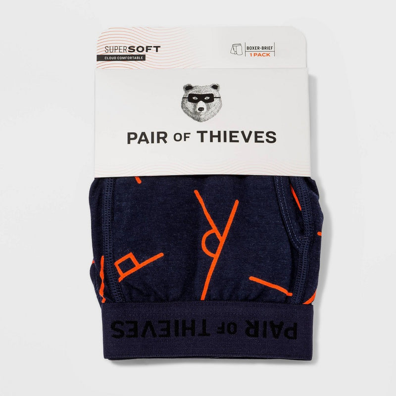 Pair of Thieves Men's Super Soft Boxer Briefs - Navy M