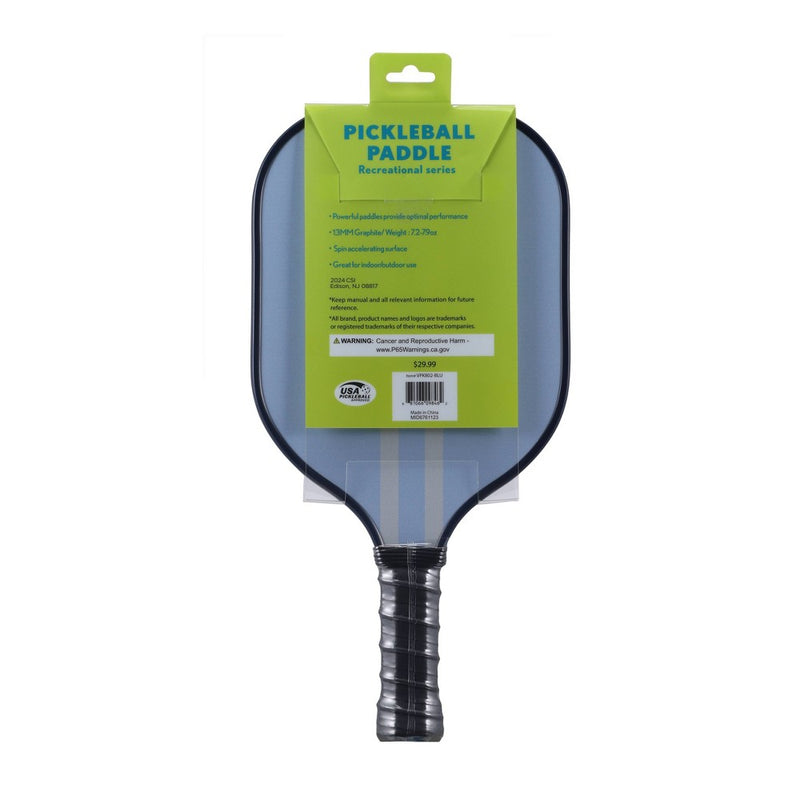 Double Sided Pickleball Paddle - Light Blue/Dark Blue Stripe