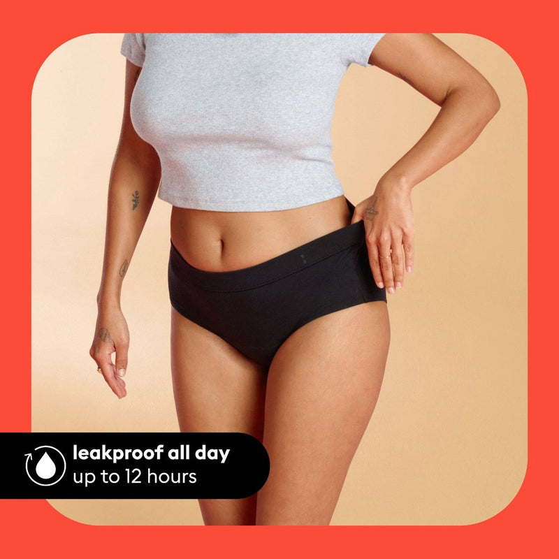 Thinx for All Women's Period Underwear - Super Absorbency - Black Briefs - Medium