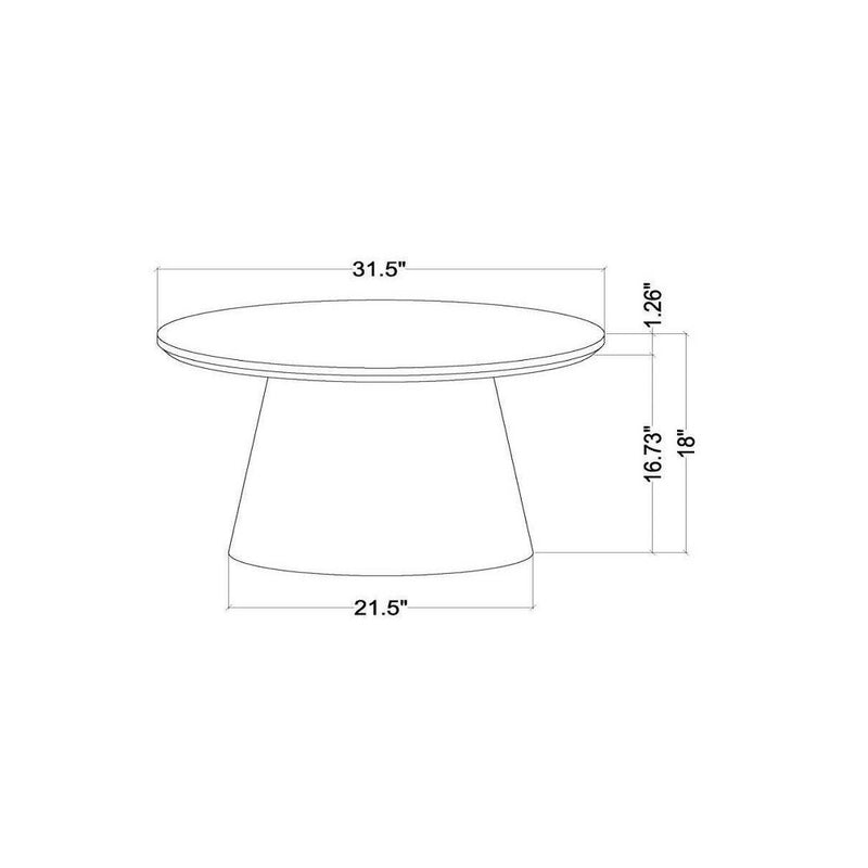 Wooden Round Pedestal Coffee Table - Natural - Hearth & Hand with Magnolia: Farmhouse Style, No Assembly Required (LOCAL PICKUP ONLY)
