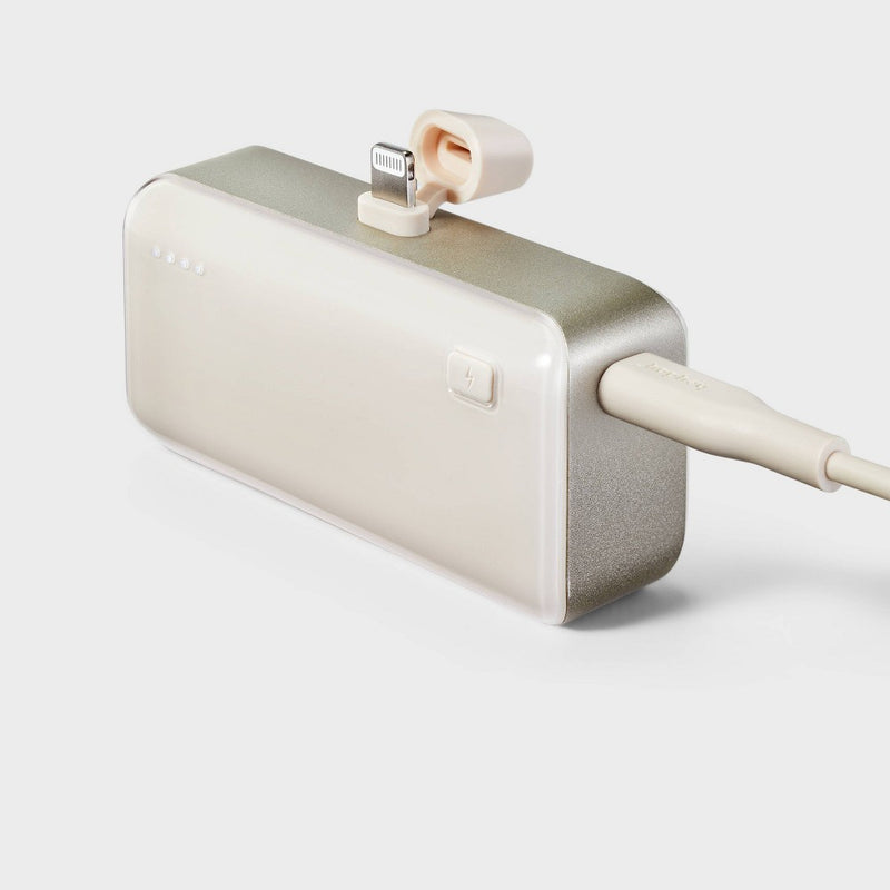 4200mAh Plug-In Lightning Power Bank - heyday Stone White