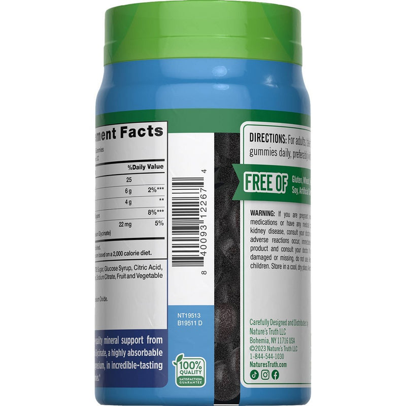 Nature's Truth Magnesium Glycinate Dietary Vegan Supplements 60ct EXP 07/2027