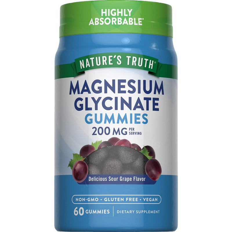 Nature's Truth Magnesium Glycinate Dietary Vegan Supplements 60ct EXP 07/2027