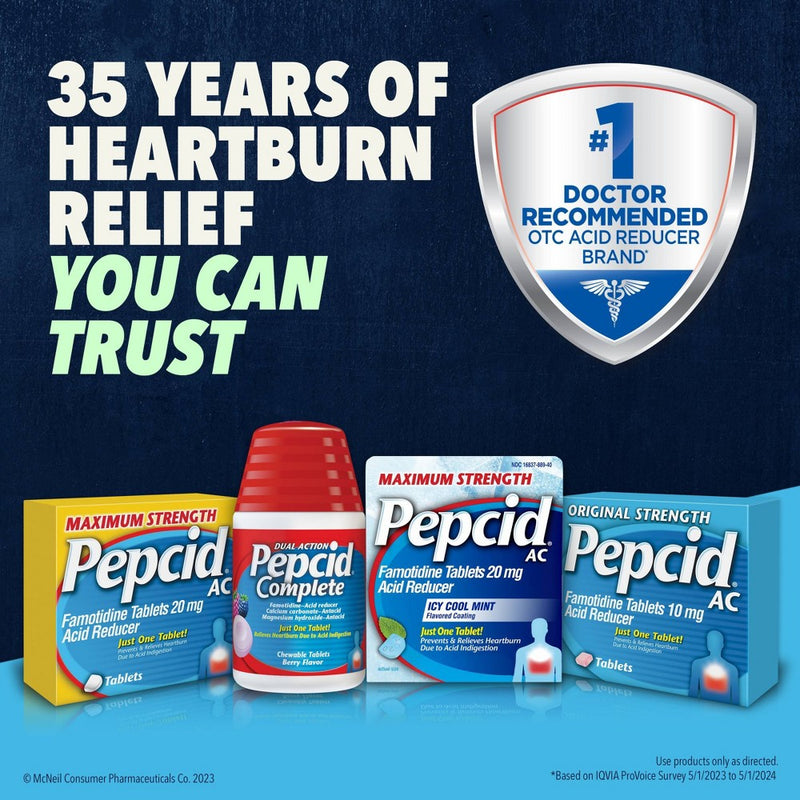 Pepcid AC Max Strength Icy Cool Mint Digestive Health Treatment - 40ct