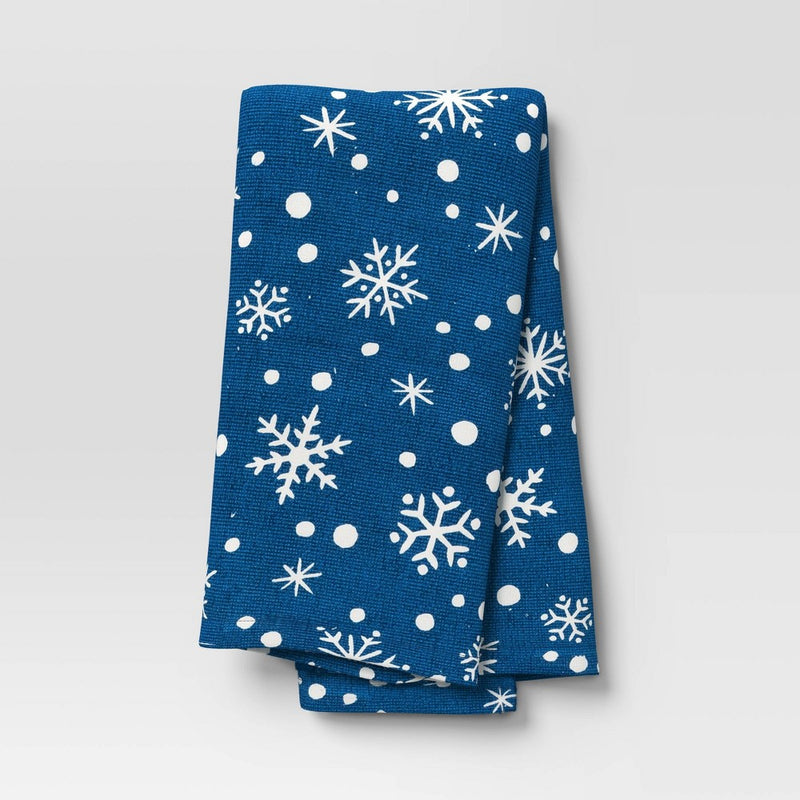 Christmas Snowflake Kitchen Towel Blue - Wondershop