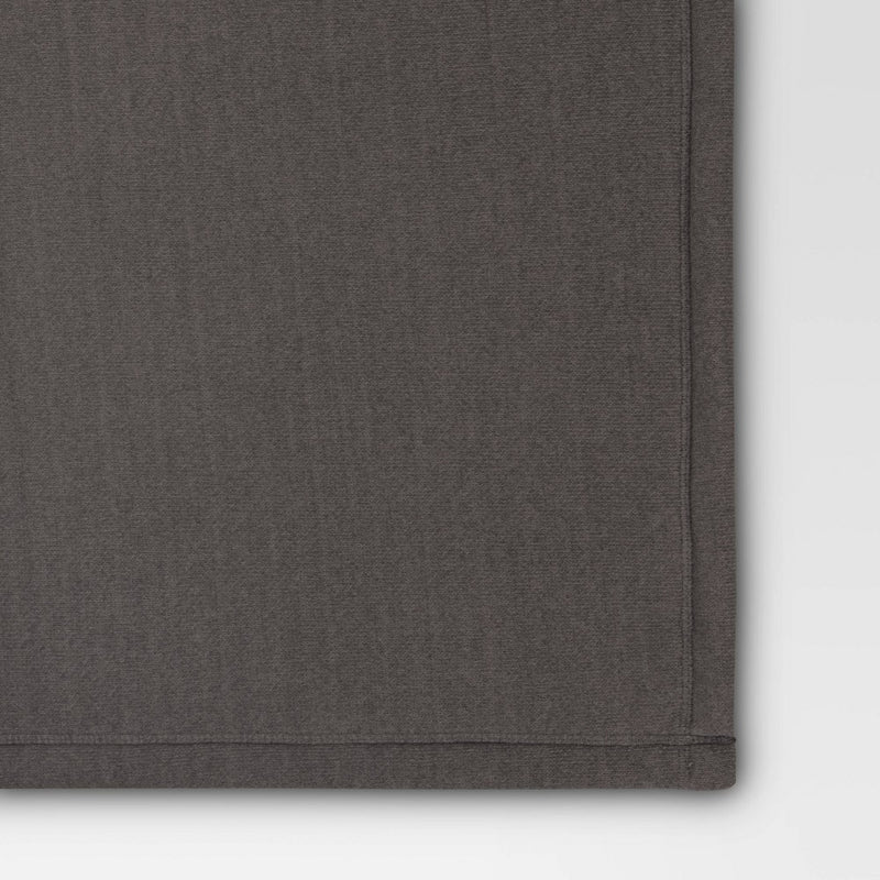 Chenille Throw Blanket with Faux Shearling Reverse Gray - Threshold