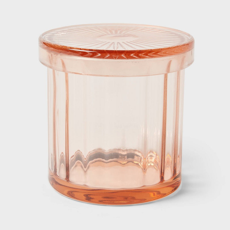 Colored Glass Bath Canister Pink - Threshold