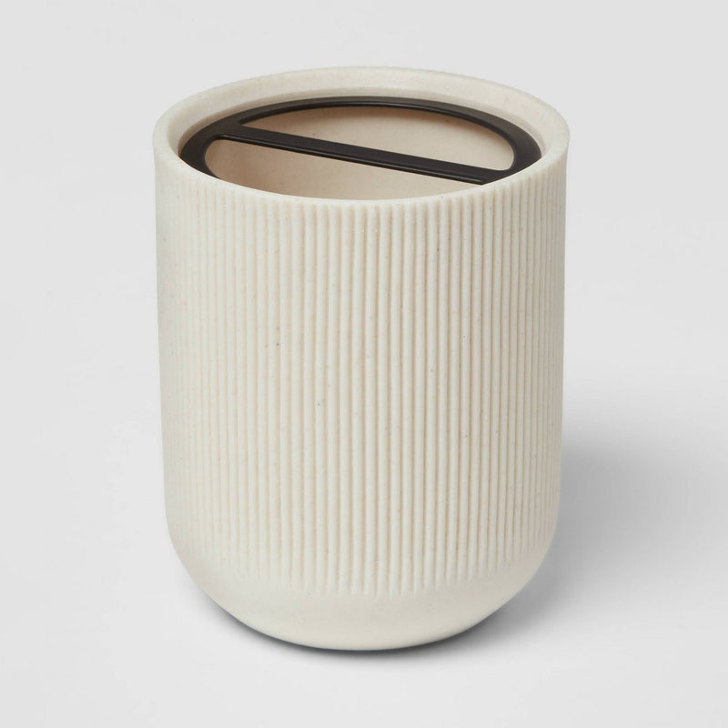 Modern Resin Toothbrush Holder Sand - Threshold