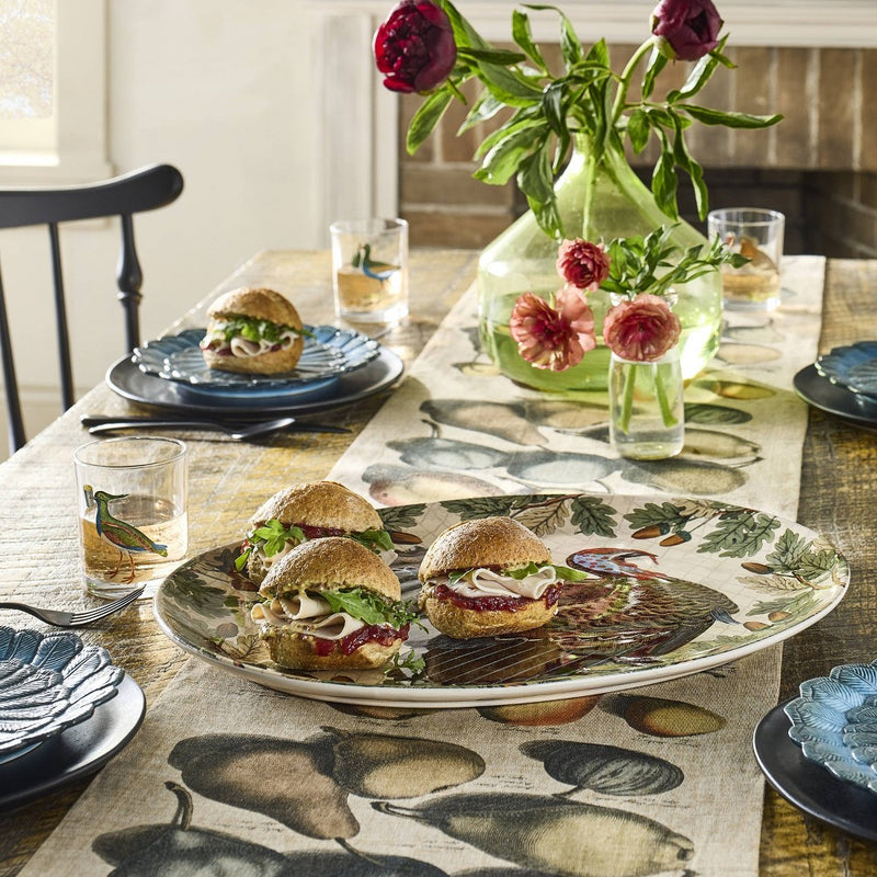 19"x14" Turkey with Acorn Stoneware Oval Serving Platter - John Derian for Target (LOCAL PICKUP ONLY)
