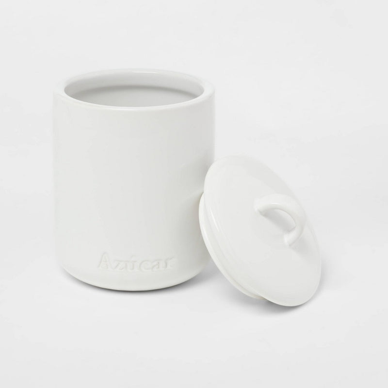 44oz Stoneware Hand Lettered Azúcar Canister - Threshold (LOCAL PICKUP ONLY)