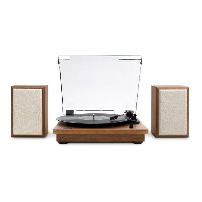 Victrola The Kingfield Bluetooth Record Player Shelf System w/Bookshelf Speakers
