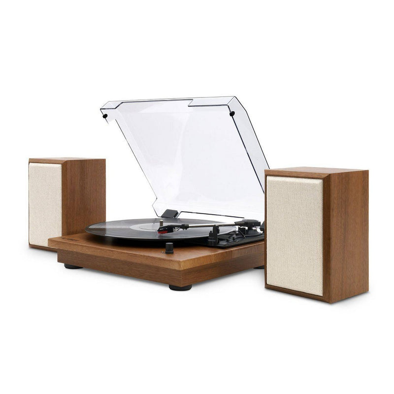 Victrola The Kingfield Bluetooth Record Player Shelf System w/Bookshelf Speakers