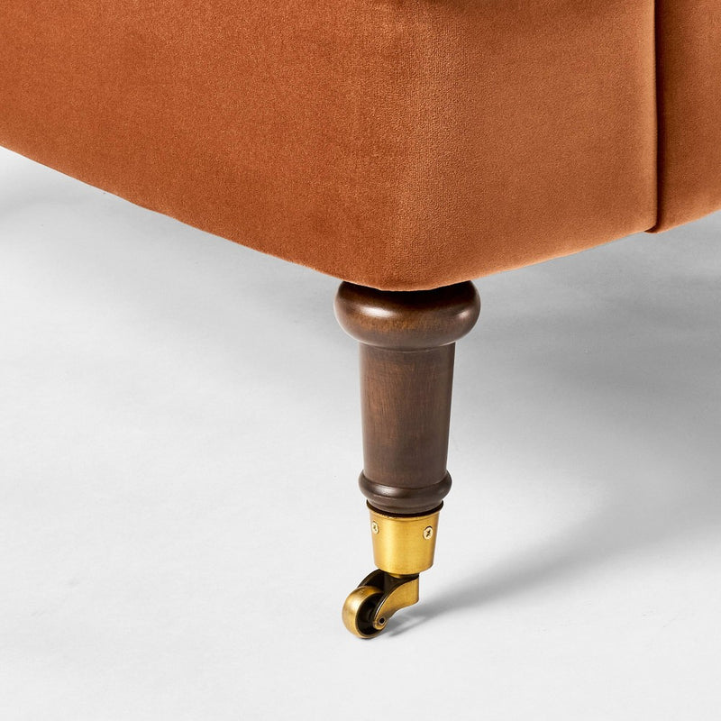 Mercer Rolled Upholstered Armchair with Casters Rust - Threshold designed with Studio McGee (LOCAL PICKUP ONLY)
