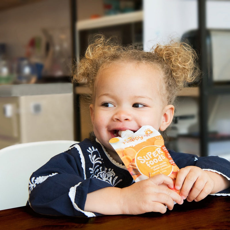 HappyTot Super Foods 4pk Organic Pears Beets Blueberries with Super Chia Baby Food Pouches - 4pk/16.88oz