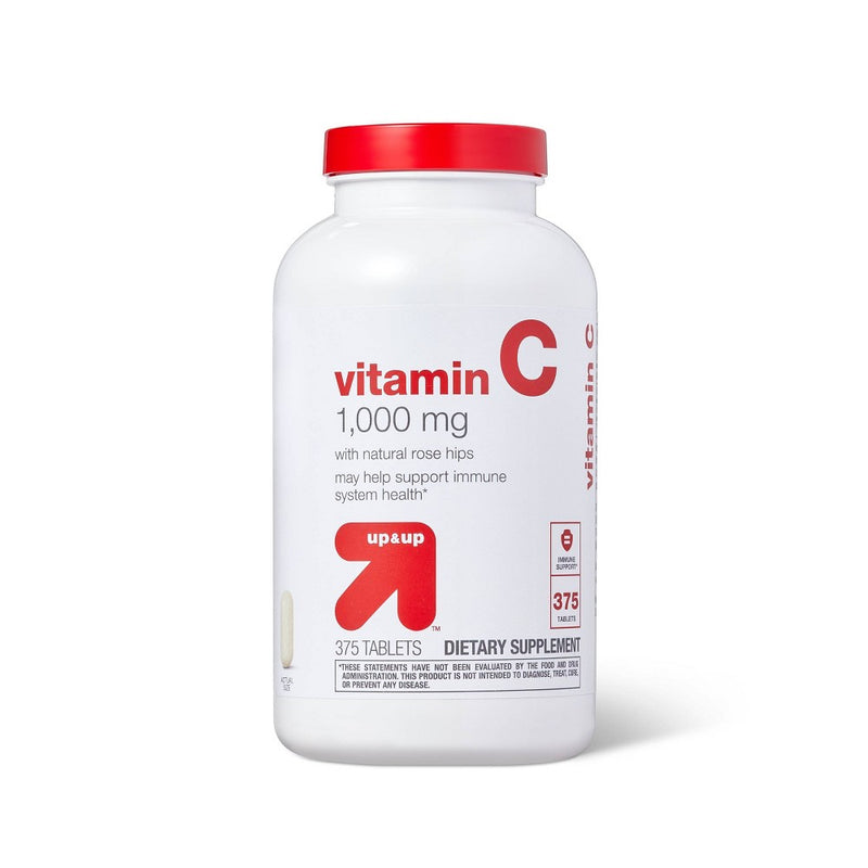 Vitamin C 1000mg with Rose Hips Tablets - 375 Tablets - up&up