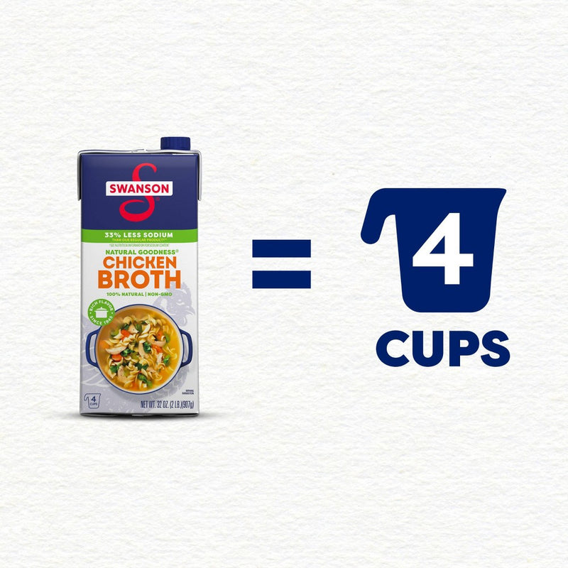 Swanson Natural Goodness Gluten Free 33% Less Sodium Chicken Broth - 32oz (LOCAL PICKUP ONLY)