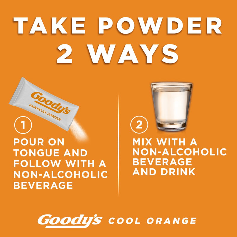 Goody's Extra Strength Headache and Pain Relief Powder - Acetaminophen - Cool Orange - 24ct