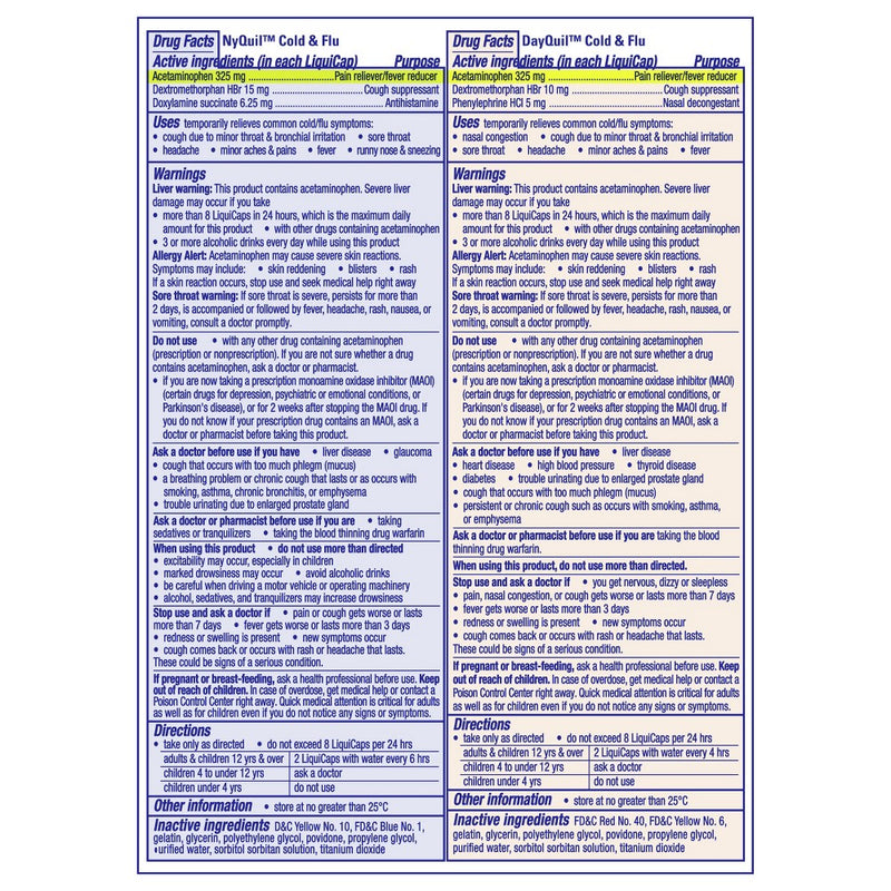 Vicks DayQuil & NyQuil Combo Pack, 72 Count