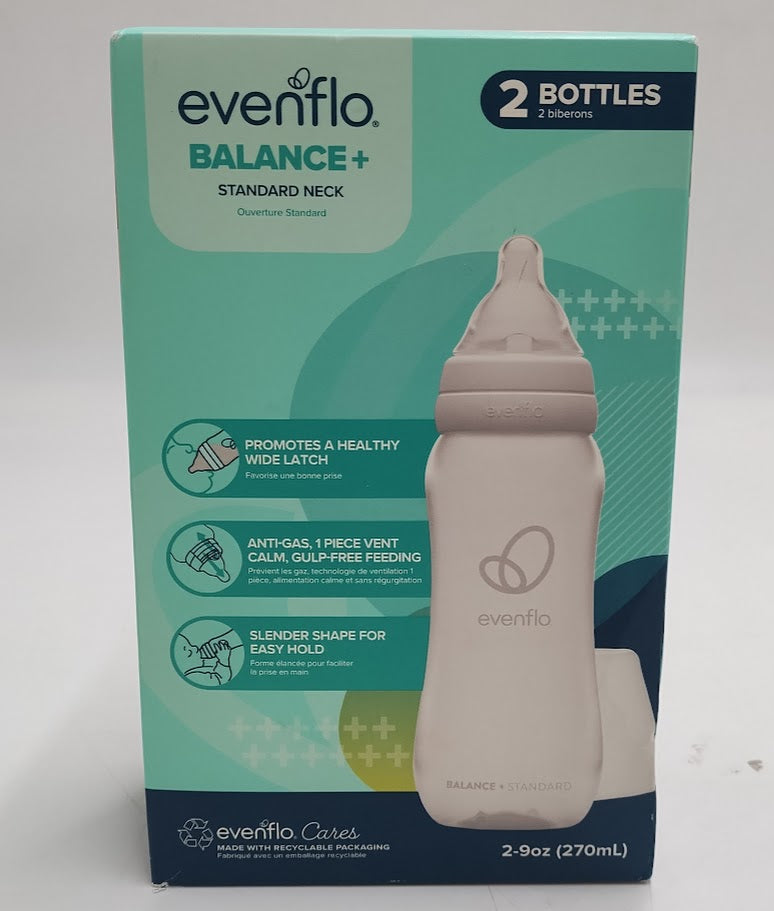Evenflo Balance Standard-Neck Anti-Colic Baby Bottles - 9oz/2pk