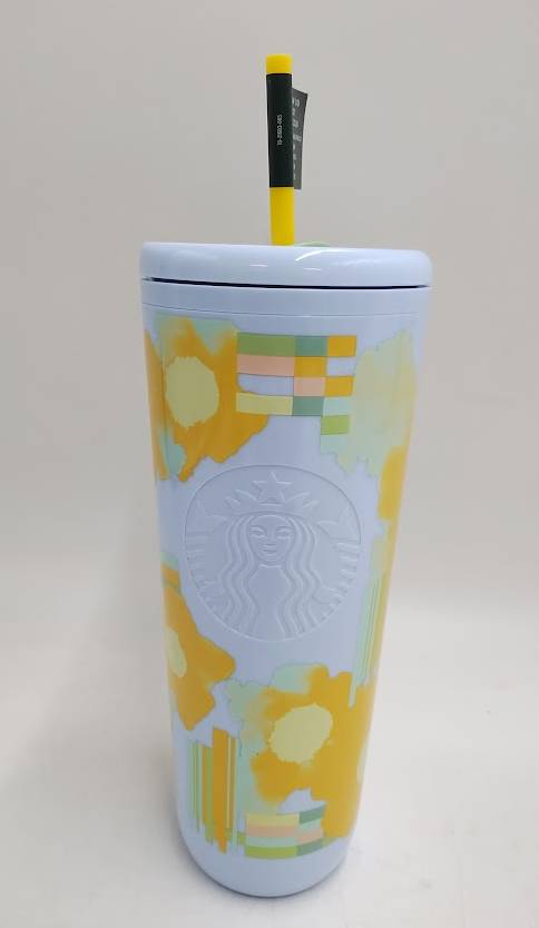 Starbucks Limited Edition Flower Plastic Cold Cup, 24 Oz