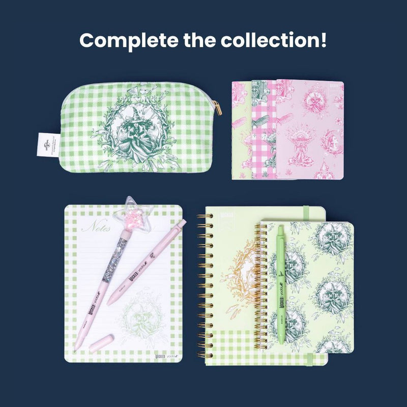 Wicked x Yoobi Mini Notebook Elphaba 4.5"x6.5" Spiral Lined Notebook with Retractable Ballpoint Pen 160 Lined Pages