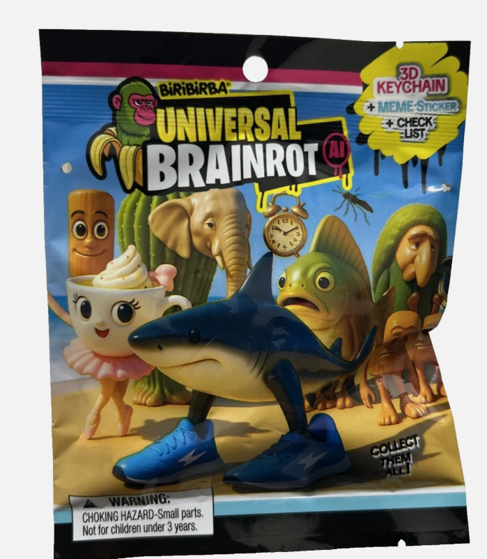 Biribirba Universal Brainrot AI Mystery 3D Keychain Meme Sticker Blind Bag