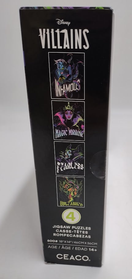 Ceaco Disney Villains Neon Puzzle Set