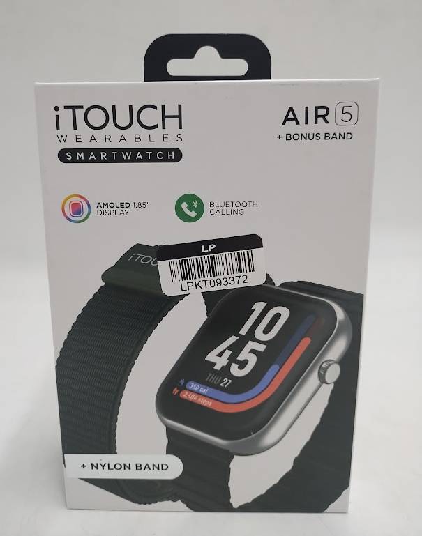 iTouch Air 5 Silver Case with 1 magnetic and 1 nylon strap Smartwatch Set