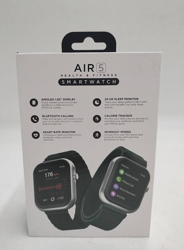 iTouch Air 5 Silver Case with 1 magnetic and 1 nylon strap Smartwatch Set