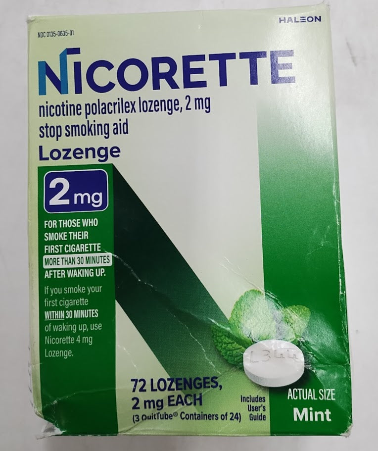 Nicorette 2MG Lozenges - Mint - 72ct: EXP:2027/JAN