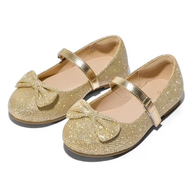 Kushyshoo Toddler Girls' Glitter Ballet Flats 9M
