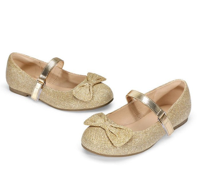 Kushyshoo Toddler Girls' Glitter Ballet Flats 9M
