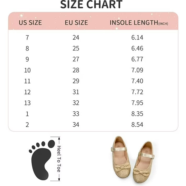 Kushyshoo Toddler Girls' Glitter Ballet Flats 9M