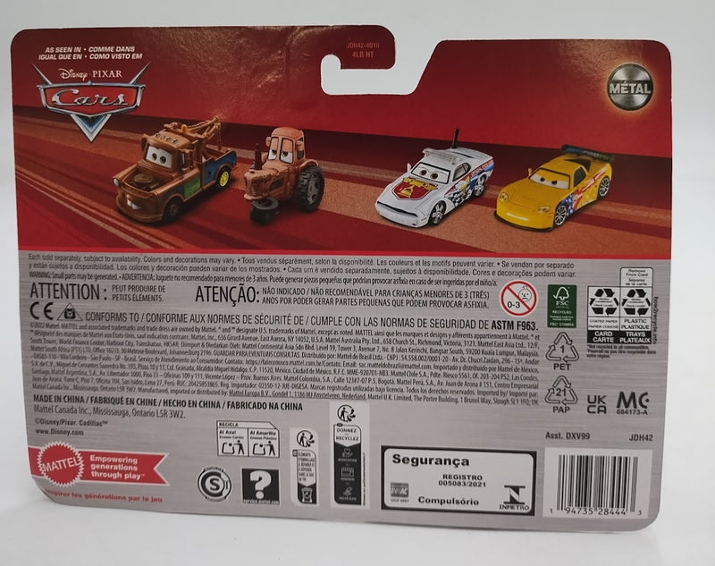 Cars Disney 1:55 - Die-Cast Bling Bling Lightning McQueen & Tex Dinoco